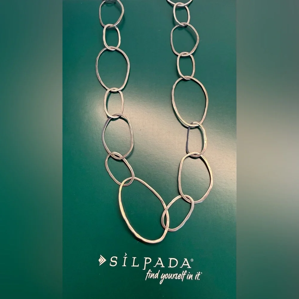 Silpada Sterling Silver Bubble Up Chain Necklace - Picture 2 of 2